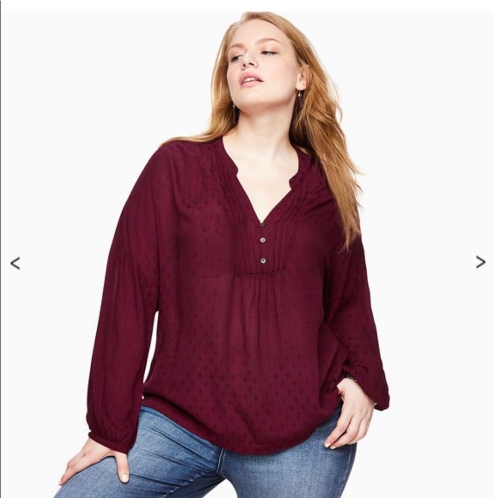 Burgundy Long-sleeve top